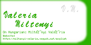 valeria miltenyi business card